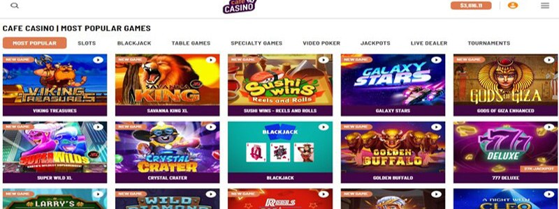 cafe casino online gambling